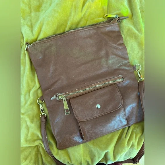 Tory Burch Brown Leather Crossbody Flap Bag - Picture 4 of 9